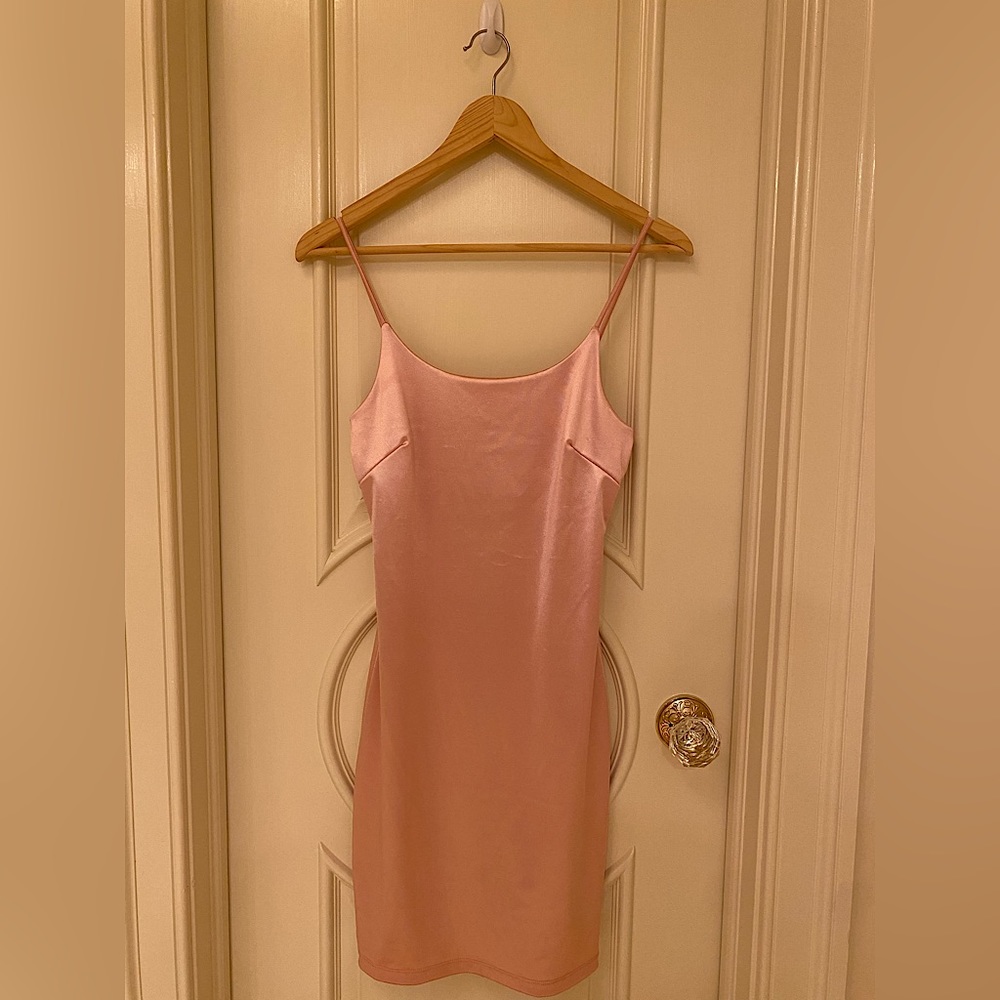 Popular 21 Satin Pink Mini Dress